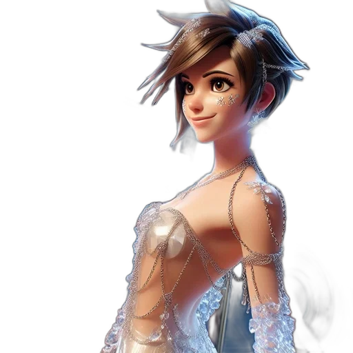 dress, concept art, fantasy art, 3d render transparent PNG cut-out