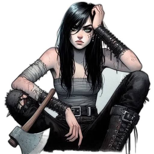 weapon, comic book art, concept art, cyberpunk transparent PNG cut-out