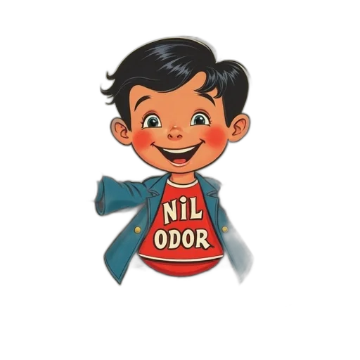 jacket, cartoon, 3d render, vintage transparent PNG cut-out