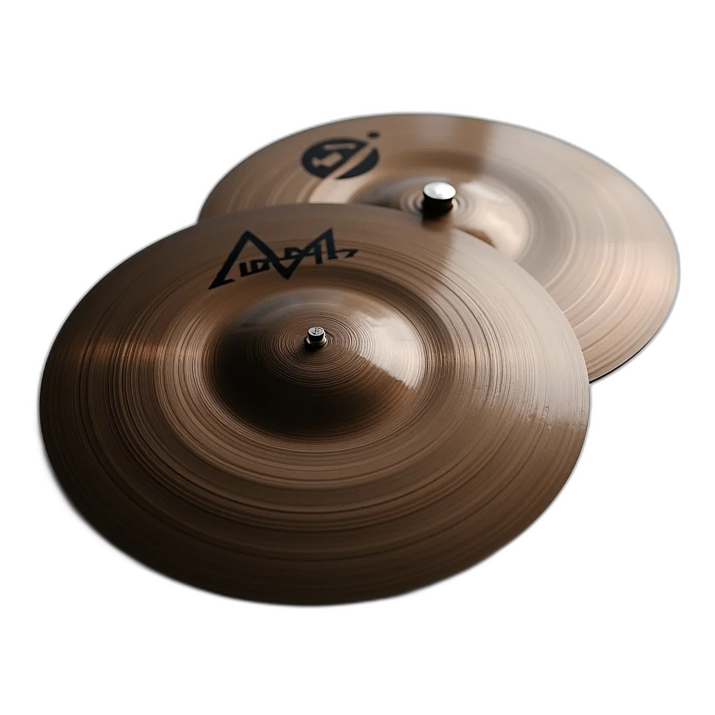 3d render, photorealistic, pair, cymbals transparent PNG cut-out