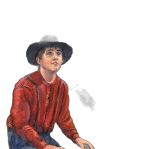 hat, jacket, face, staff transparent PNG cut-out