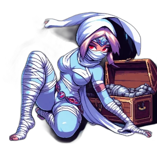 robot, concept art, cyberpunk, pixel art transparent PNG cut-out