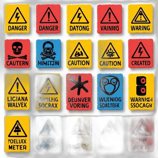 collection, colorful, warning, stickers transparent PNG cut-out