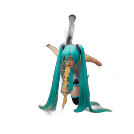 creature, dragon, staff, hair transparent PNG cut-out
