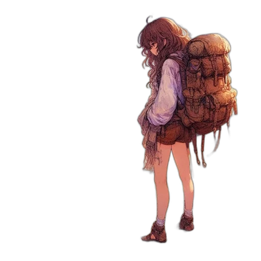 jacket, dress, creature, weapon transparent PNG cut-out