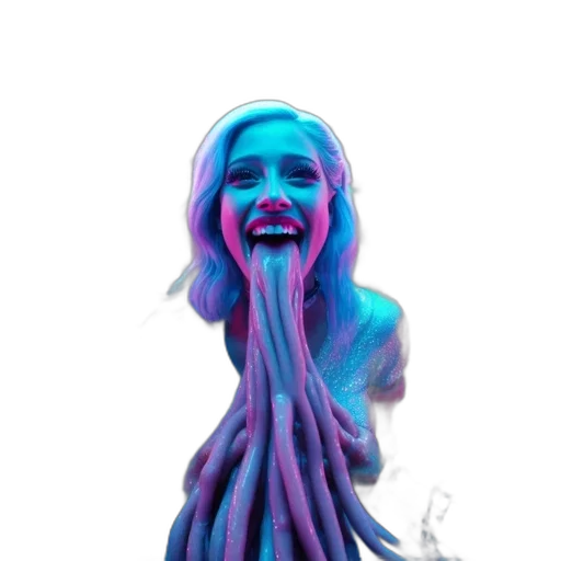 creature, mask, hair, face transparent PNG cut-out