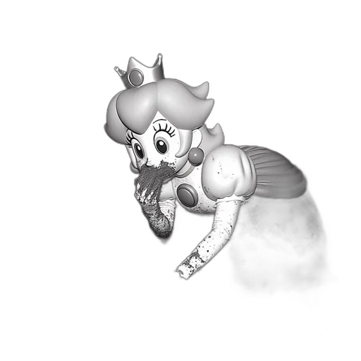 creature, mask, crown, staff transparent PNG cut-out