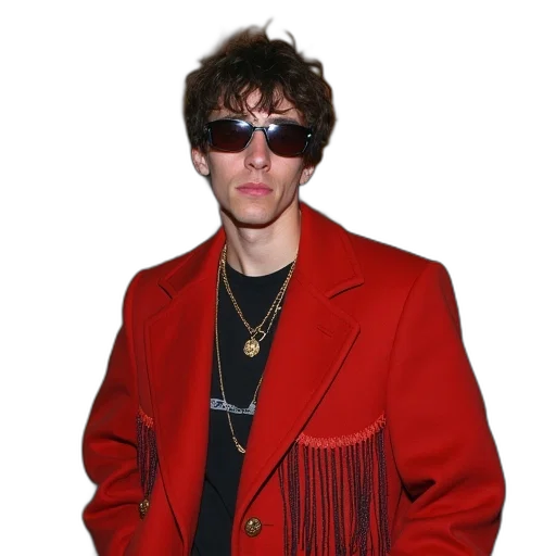 jacket, staff, jewelry, hair transparent PNG cut-out