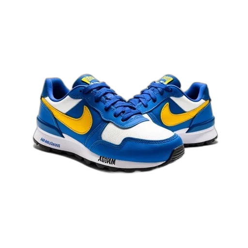 shoes, pair, blue, white transparent PNG cut-out