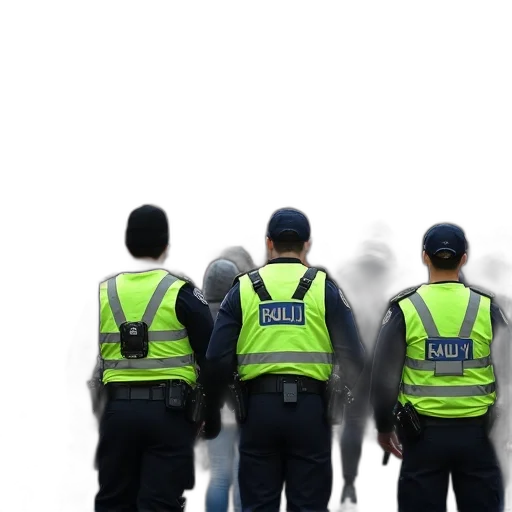 staff, jacket, fog, large transparent PNG cut-out