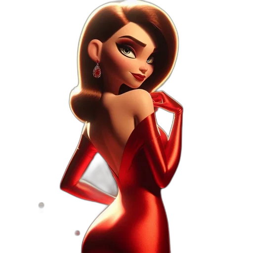 dress, concept art, cartoon, comic book art transparent PNG cut-out