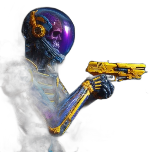 robot, weapon, mask, staff transparent PNG cut-out