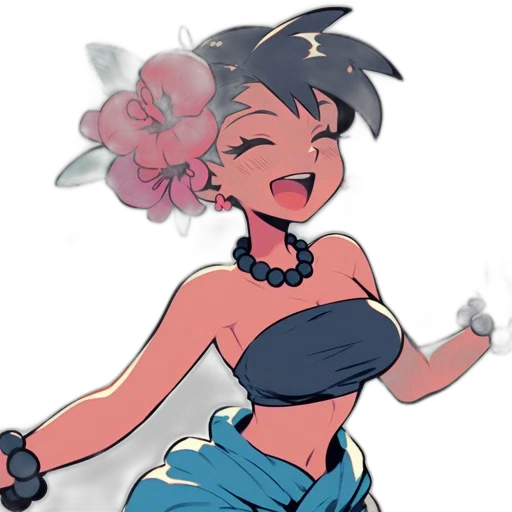 flower, staff, dress, weapon transparent PNG cut-out