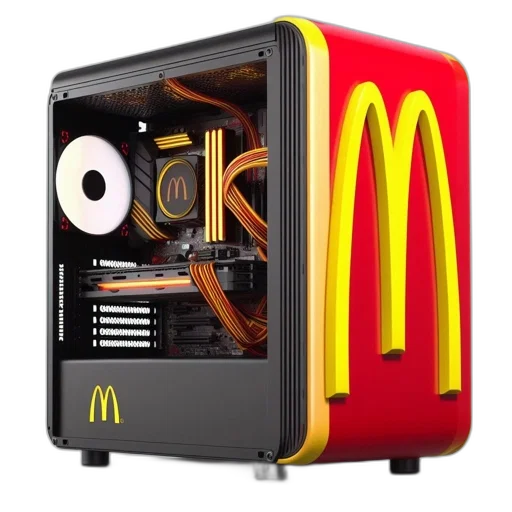 robot, food, 3d render, photorealistic transparent PNG cut-out