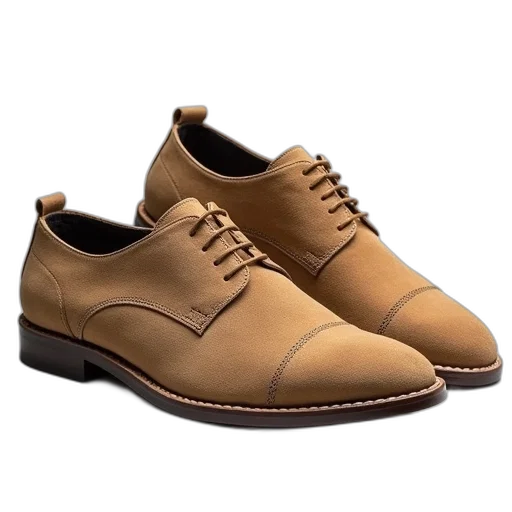 shoes, 3d render, earth tones, men transparent PNG cut-out