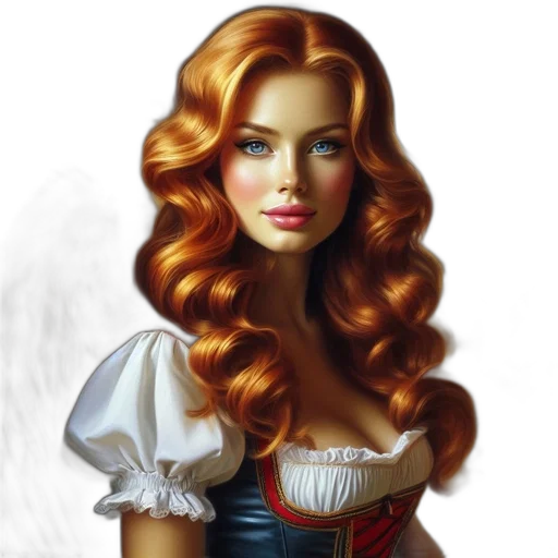 dress, hair, face, fantasy art transparent PNG cut-out