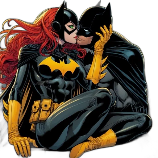 comic book art, concept art, intimate, moment transparent PNG cut-out