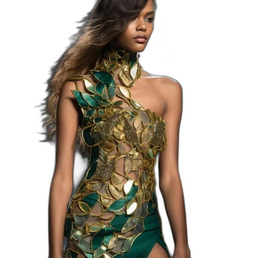 dress, jewelry, concept art, fantasy art transparent PNG cut-out