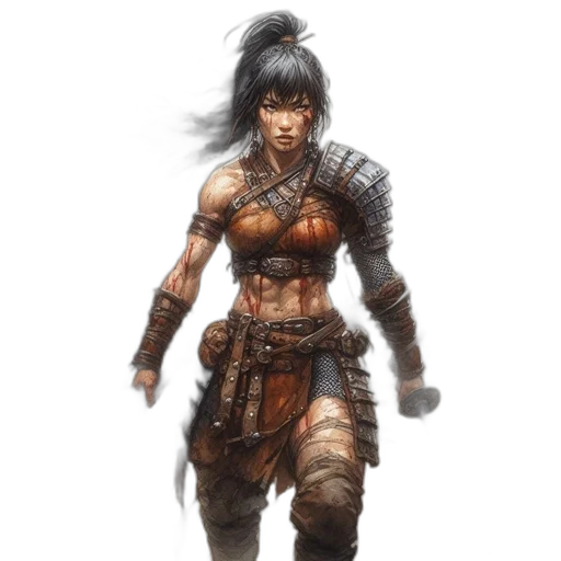 fantasy art, concept art, comic book art, cyberpunk transparent PNG cut-out