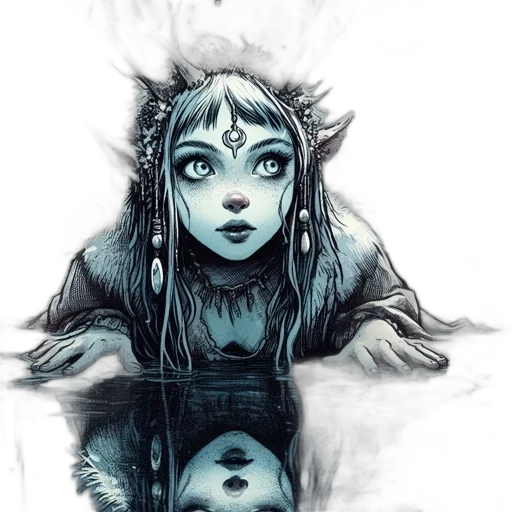 creature, face, mask, fantasy art transparent PNG cut-out
