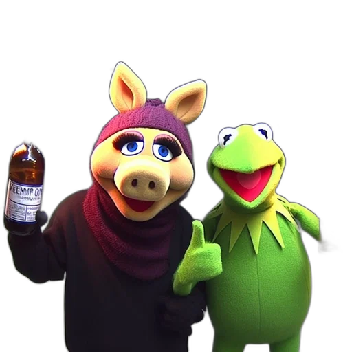 bottle, 3d render, puppet, characters transparent PNG cut-out