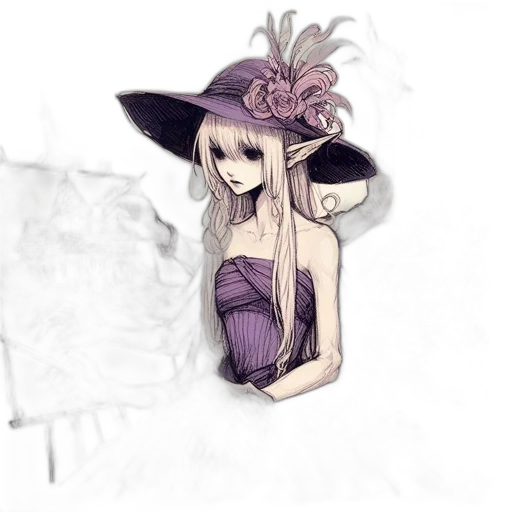 dress, hat, mask, flower transparent PNG cut-out