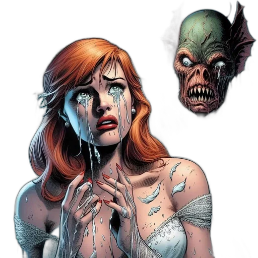 comic book art, concept art, bridal, figure transparent PNG cut-out