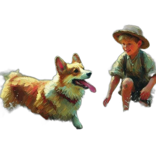animal, hat, creature, oil painting transparent PNG cut-out