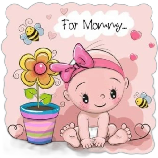 cartoon, cute, baby, girl transparent PNG cut-out
