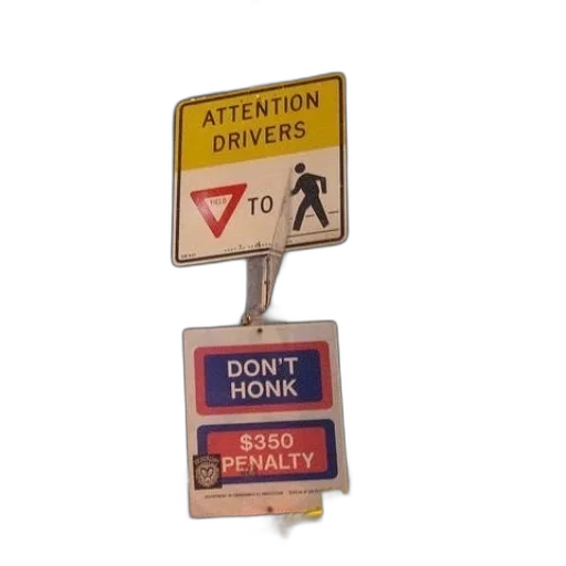 concept art, sign, says, attention transparent PNG cut-out