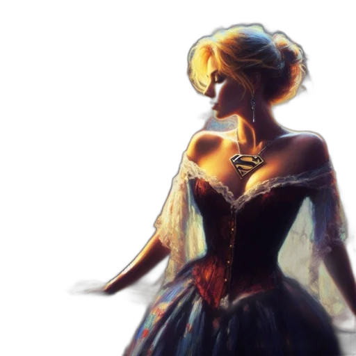 dress, crown, face, fantasy art transparent PNG cut-out