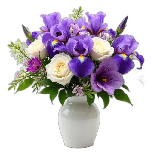 flower, crown, photorealistic, vibrant transparent PNG cut-out
