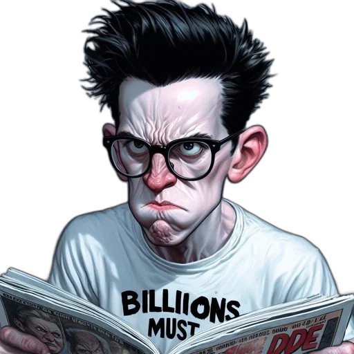 face, comic book art, concept art, cartoon transparent PNG cut-out