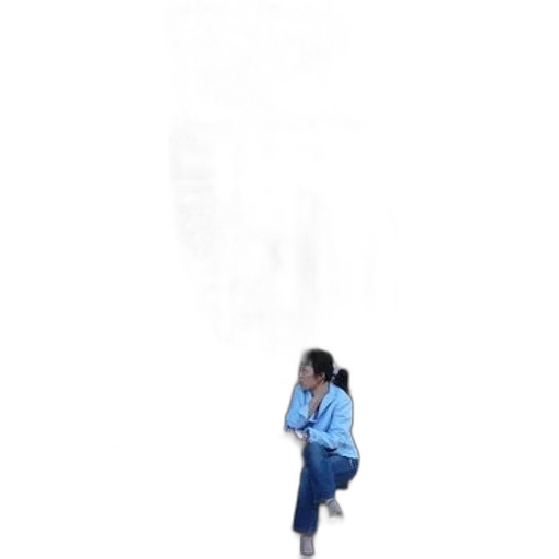 jacket, staff, umbrella, robot transparent PNG cut-out