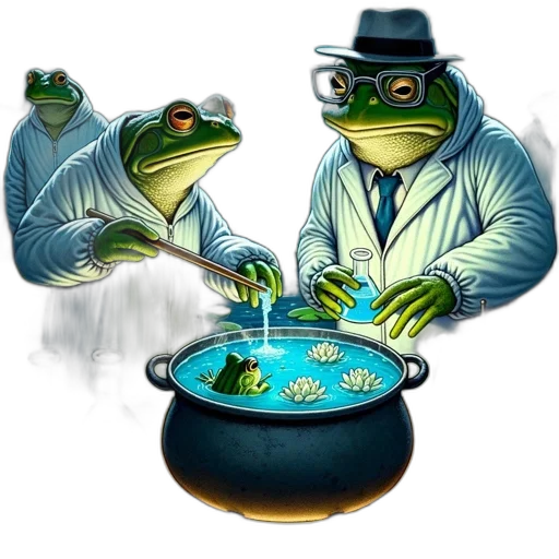 food, concept art, frogs, wearing transparent PNG cut-out