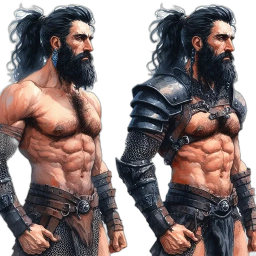 fantasy art, concept art, comic book art, 3d render transparent PNG cut-out