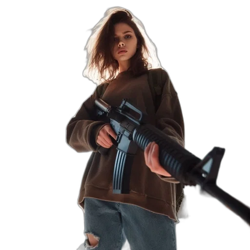 weapon, jacket, staff, concept art transparent PNG cut-out