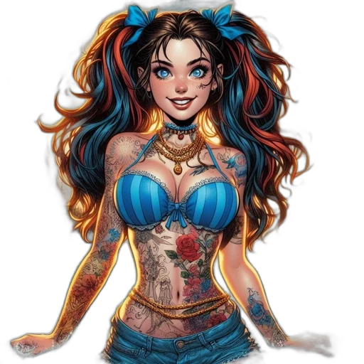dress, jewelry, comic book art, fantasy art transparent PNG cut-out