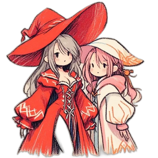 hat, dress, staff, concept art transparent PNG cut-out