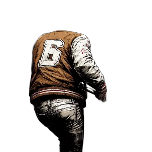 jacket, weapon, concept art, comic book art transparent PNG cut-out