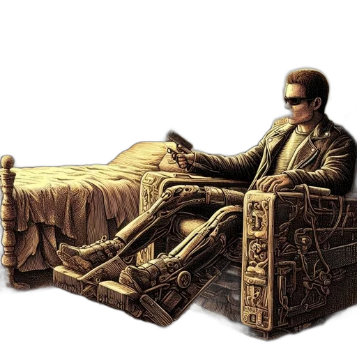 furniture, robot, jacket, concept art transparent PNG cut-out