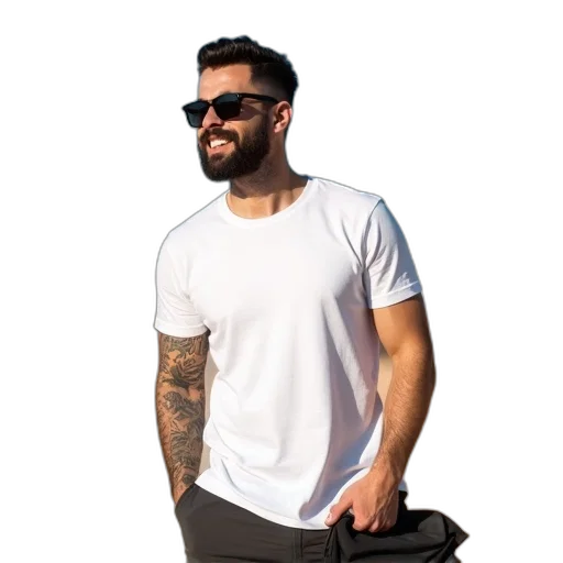 jacket, staff, face, 3d render transparent PNG cut-out
