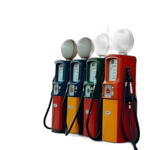 stack, gas, pumps, one transparent PNG cut-out