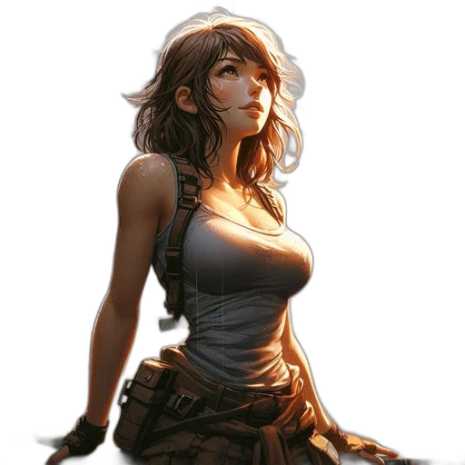 dress, comic book art, concept art, fantasy art transparent PNG cut-out