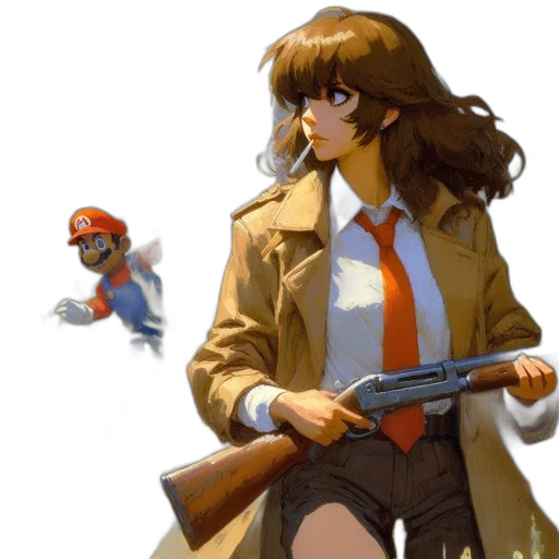 weapon, jacket, concept art, pixel art transparent PNG cut-out