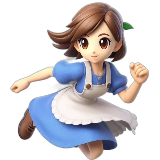 dress, staff, weapon, 3d render transparent PNG cut-out