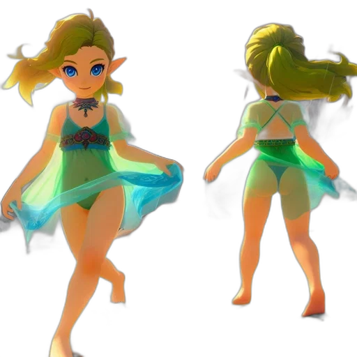 dress, concept art, 3d render, fantasy art transparent PNG cut-out