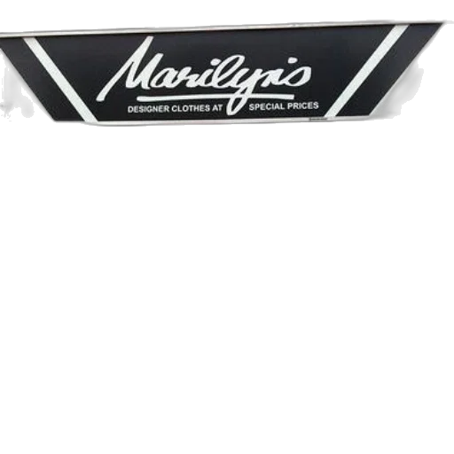 storefront, sign, reading, marilyn transparent PNG cut-out