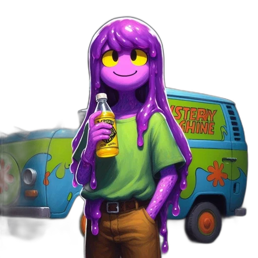 staff, robot, creature, jacket transparent PNG cut-out