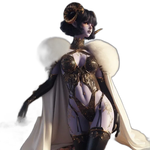 dress, staff, concept art, fantasy art transparent PNG cut-out